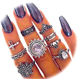 🆕NIP: Knuckle Ring Set- BOHO/SOHO Stainless Steel 10 pcs